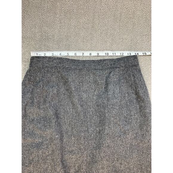 Joan Leslie Pencil Skirt Knee Length Career Business Wool Gray Size 10 - Picture 7 of 10